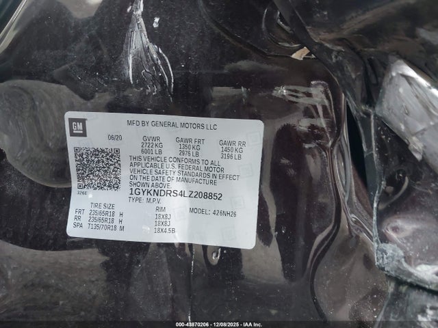 2020 CADILLAC XT5 1GYKNDRS4LZ208852 Photo 8