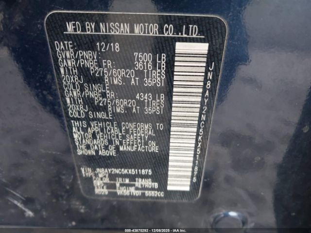 2019 NISSAN ARMADA JN8AY2NC5KX511875 Photo 8