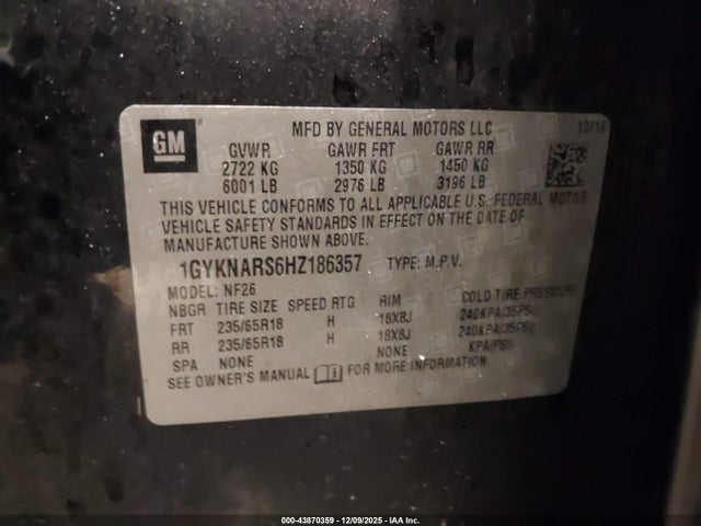 2017 CADILLAC XT5 1GYKNARS6HZ186357 Photo 8