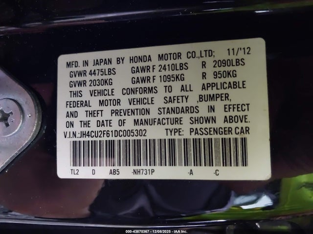 2013 ACURA TSX JH4CU2F61DC005302 Photo 8