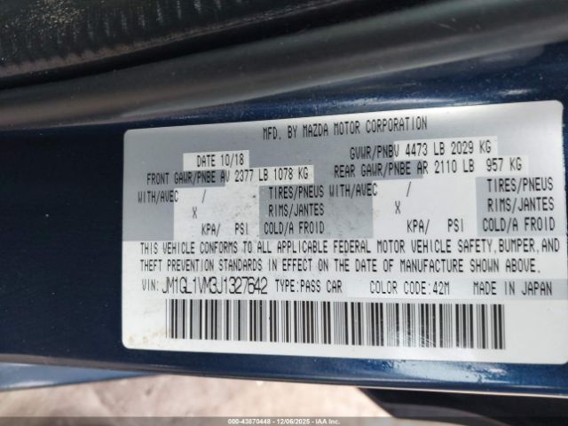 2018 MAZDA MAZDA6 JM1GL1VM3J1327642 Photo 8