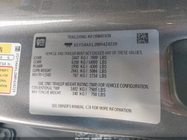 2021 CADILLAC ESCALADE 1GYS4AKL2MR424219 Photo 8