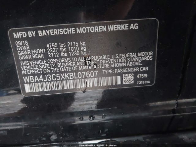 2019 BMW 430I GRAN COUPE WBA4J3C5XKBL07607 Photo 8