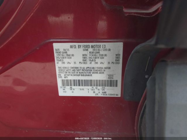 2015 FORD EDGE 2FMTK3K92FBB26805 Photo 8