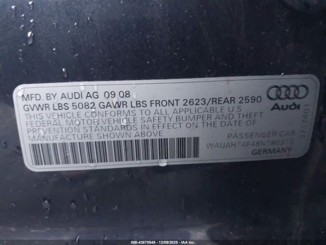 2008 AUDI A6 WAUAH74F48N180373 Photo 8