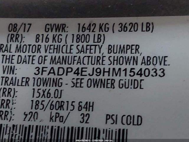 2017 FORD FIESTA 3FADP4EJ9HM154033 Photo 8