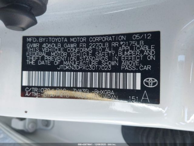 2012 TOYOTA PRIUS PLUG-IN JTDKN3DPXC3017023 Photo 8