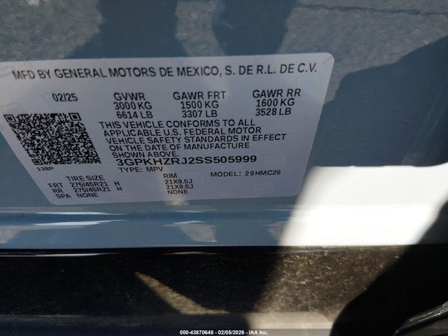 3GPKHZRJ2SS505999 Honda Prologue Elite