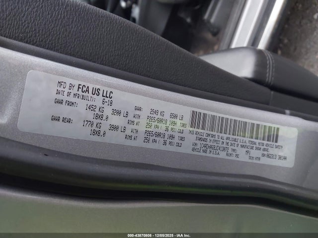 2018 DODGE DURANGO 1C4RDHAG9JC413072 Photo 8