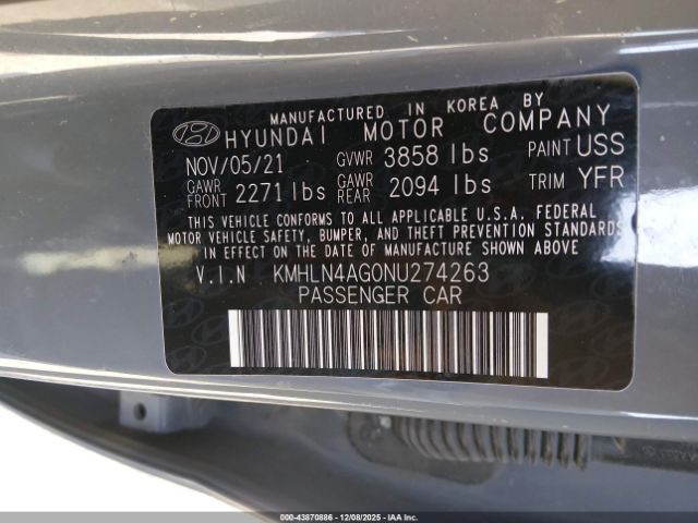 2022 HYUNDAI ELANTRA KMHLN4AG0NU274263 Photo 8