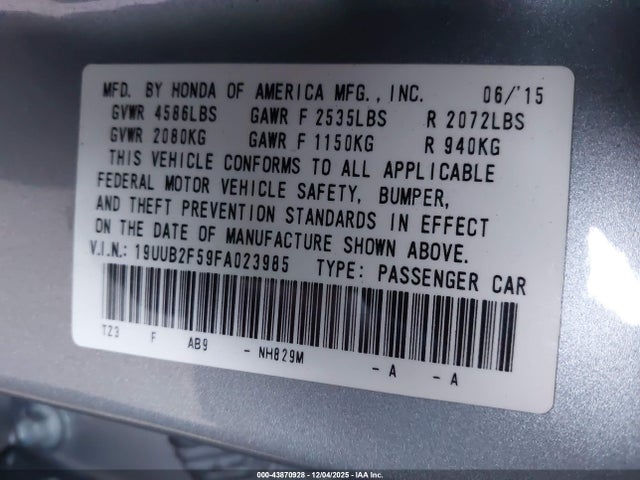 2015 ACURA TLX 19UUB2F59FA023985 Photo 8