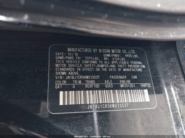 2019 NISSAN ROGUE SPORT JN1BJ1CR5KW313537 Photo 8