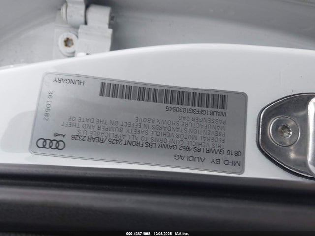 2016 AUDI S3 WAUB1GFF3G1030945 Photo 8