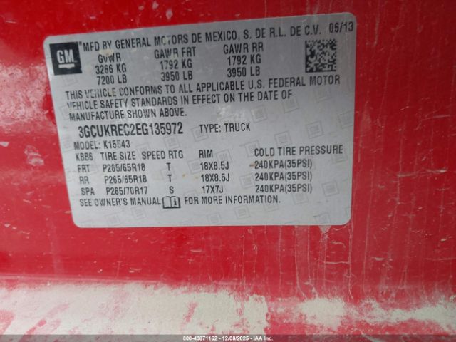 2014 CHEVROLET SILVERADO 1500 3GCUKREC2EG135972 Photo 8