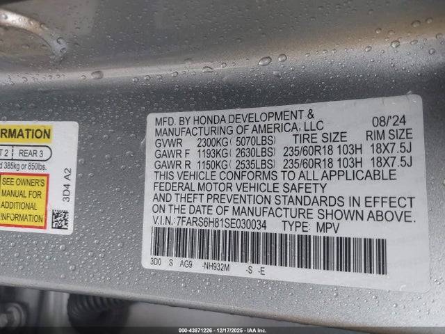 2025 HONDA CR-V HYBRID 7FARS6H81SE030034 Photo 8