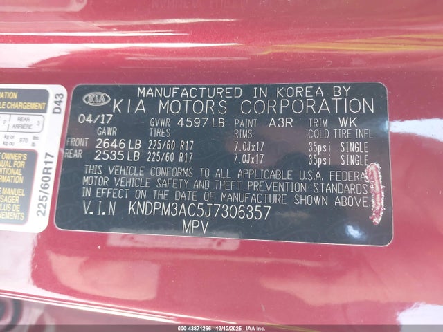 2018 KIA SPORTAGE KNDPM3AC5J7306357 Photo 8
