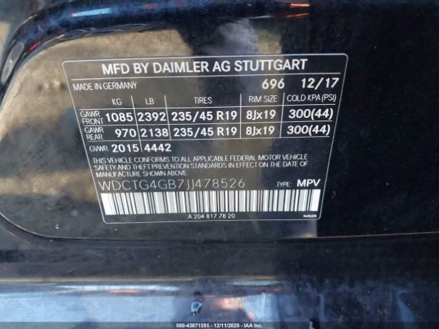 2018 MERCEDES-BENZ GLA 250 WDCTG4GB7JJ478526 Photo 8