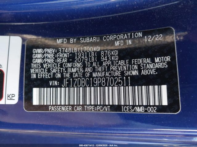 2023 SUBARU BRZ JF1ZDBC19P8702511 Photo 8