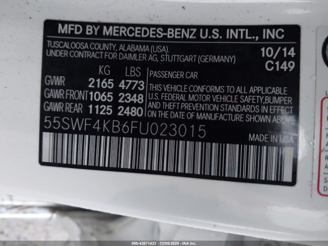 2015 MERCEDES-BENZ C 300 55SWF4KB6FU023015 Photo 8