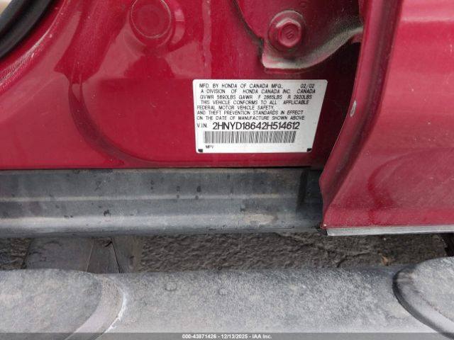 2002 ACURA MDX 2HNYD18642H514612 Photo 8