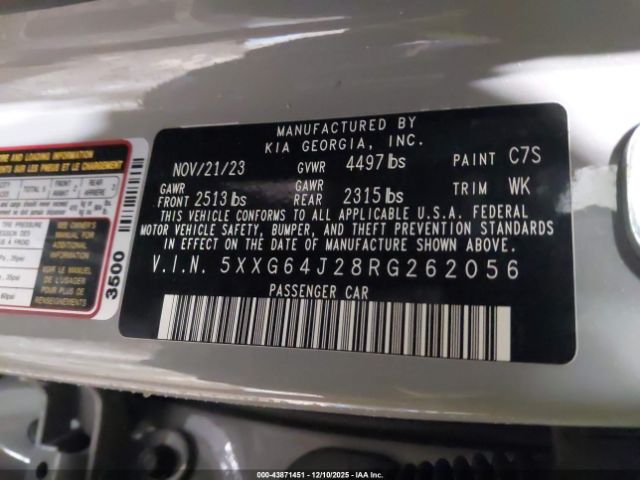 2024 KIA K5 5XXG64J28RG262056 Photo 8