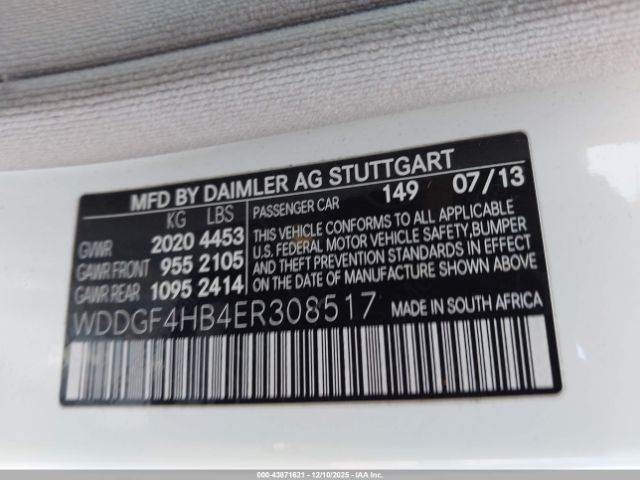 2014 MERCEDES-BENZ C 250 WDDGF4HB4ER308517 Photo 8