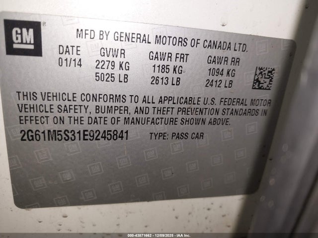 2014 CADILLAC XTS 2G61M5S31E9245841 Photo 8