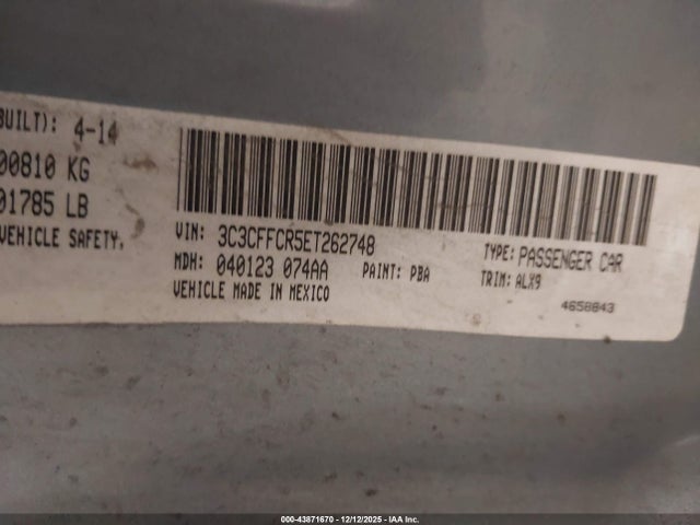 2014 FIAT 500 3C3CFFCR5ET262748 Photo 8