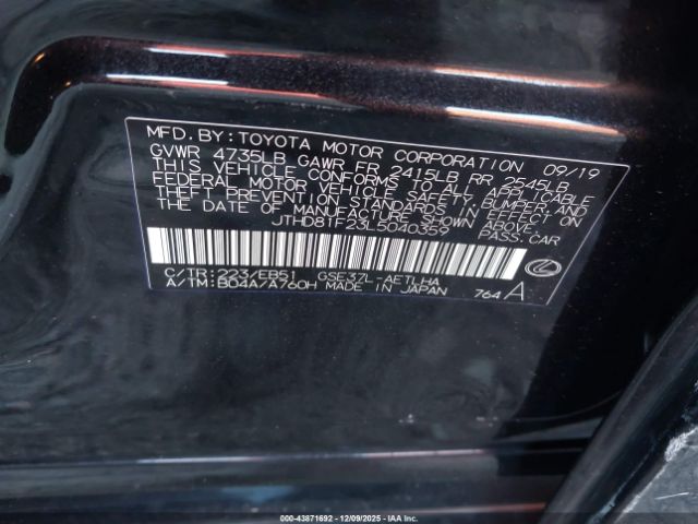 2020 LEXUS IS 300 JTHD81F23L5040359 Photo 8