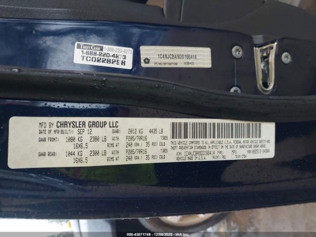 2013 JEEP COMPASS 1C4NJCBA9DD166414 Photo 8