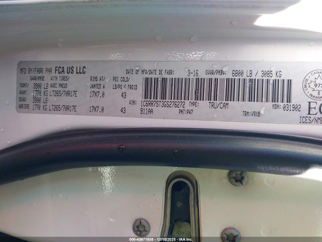 RAM 1500 St 2016 1C6RR7ST3GS276272 Image 9