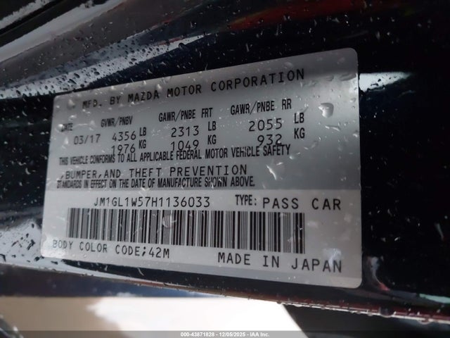 JM1GL1W57H1136033 Mazda Mazda6 Grand Touring
