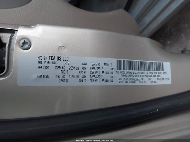 2015 CHRYSLER TOWN & COUNTRY 2C4RC1BG9FR698055 Photo 8