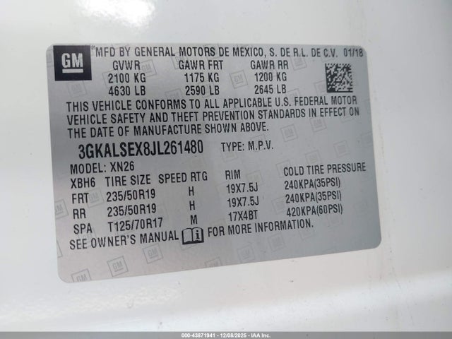 3GKALSEX8JL261480 GMC Terrain Denali