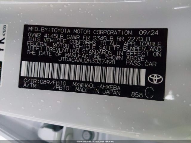 2024 TOYOTA PRIUS JTDACAAU2R3037498 Photo 8