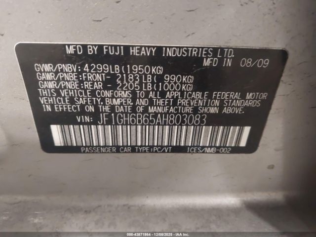 2010 SUBARU IMPREZA JF1GH6B65AH803083 Photo 8