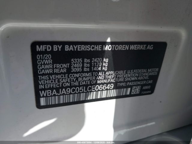 2020 BMW 530E WBAJA9C05LCE06649 Photo 8