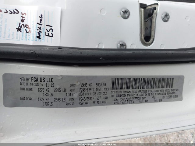 Jeep Cherokee Trailhawk 4x4 2020 1C4PJMBX2LD572679 Image 9