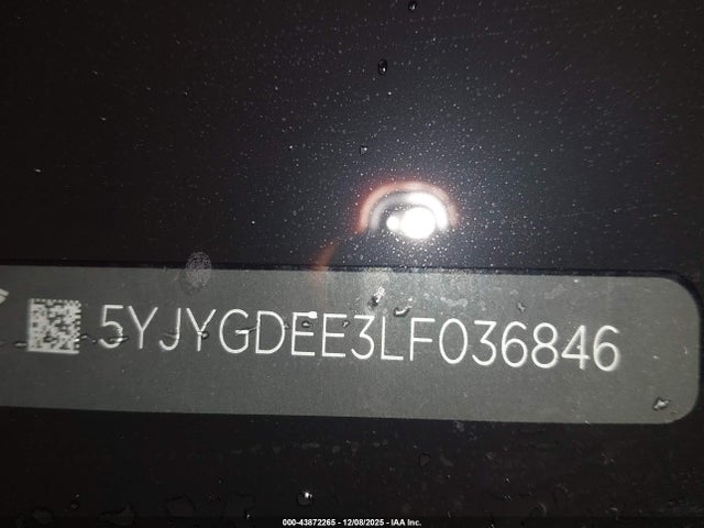 2020 TESLA MODEL Y 5YJYGDEE3LF036846 Photo 8