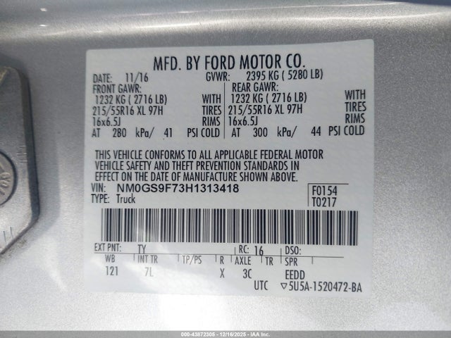 Ford Transit Connect Xlt 2017 NM0GS9F73H1313418 Image 9