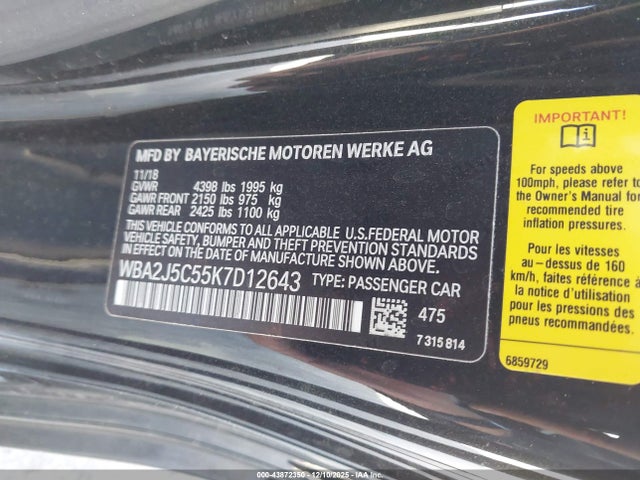 2019 BMW M240I WBA2J5C55K7D12643 Photo 8