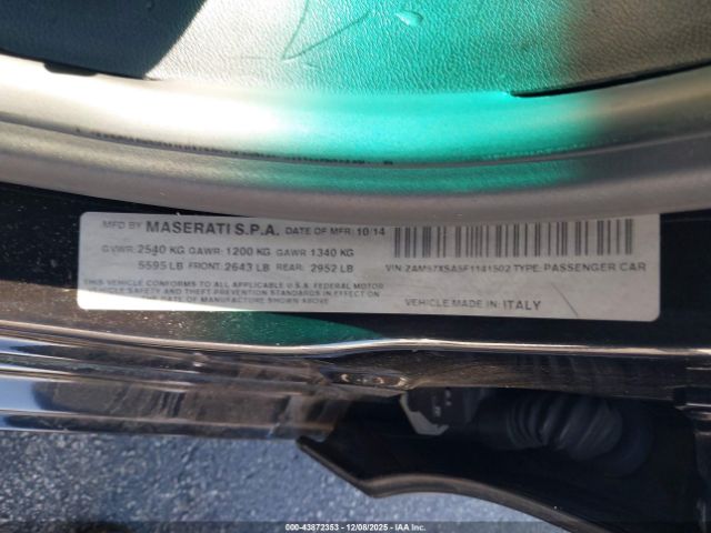 2015 MASERATI GHIBLI ZAM57XSA5F1141502 Photo 8