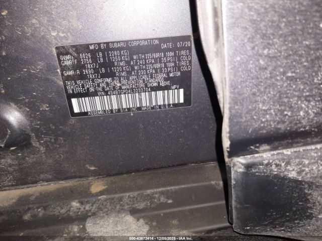 2020 SUBARU OUTBACK 4S4BTGPD4L3233704 Photo 8