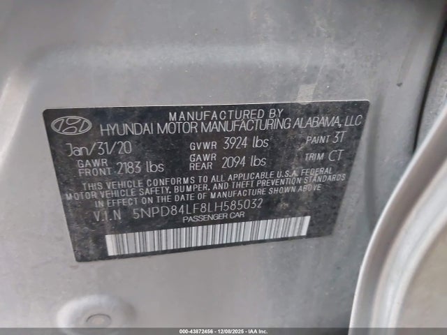 2020 HYUNDAI ELANTRA 5NPD84LF8LH585032 Photo 8