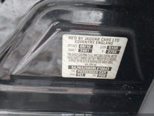 2011 JAGUAR XJ SAJWA2GB6BLV10043 Photo 8