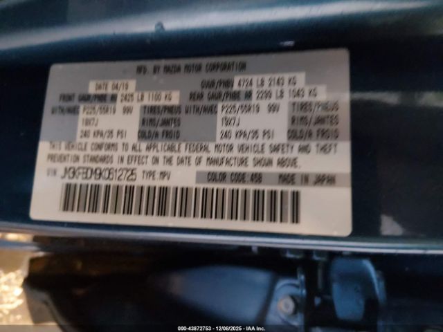 2019 MAZDA CX-5 JM3KFBDM9K0612725 Photo 8