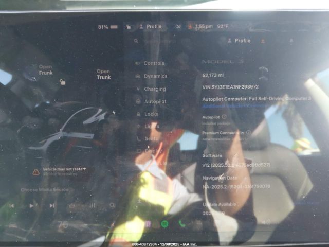 2022 TESLA MODEL 3 5YJ3E1EA1NF293972 Photo 6