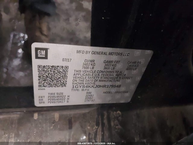 2017 CADILLAC ESCALADE ESV 1GYS4KKJ0HR379548 Photo 8