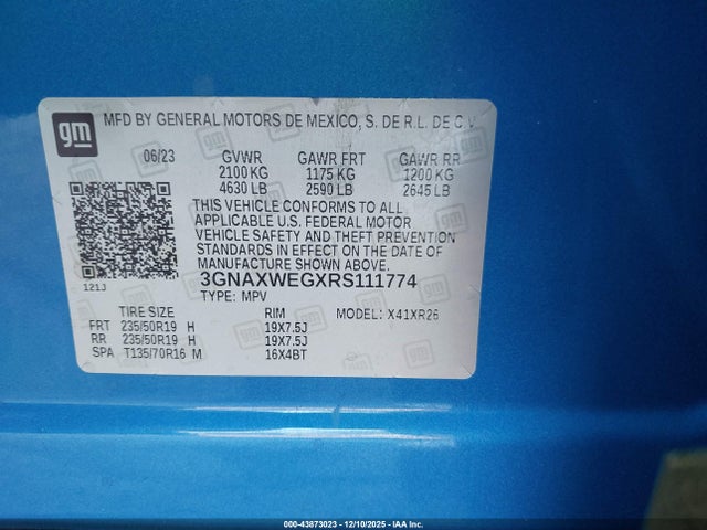 2024 CHEVROLET EQUINOX 3GNAXWEGXRS111774 Photo 8