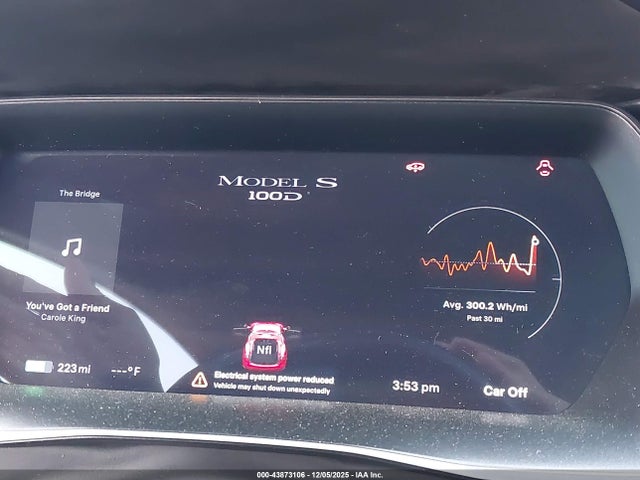 Продаж на аукціоні авто 2018 Tesla Model S 100d/75d/p100d, vin: 5YJSA1E21JF297434, номер лоту: 43873106